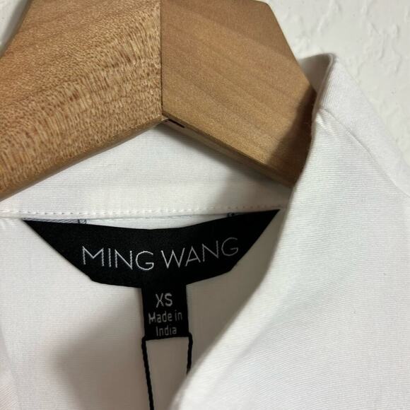 MING WANG SLEEVELESS WHITE WOMEN BLOUSE SIZE XS BRAND NEW WITH TAGS - Picture 6 of 6
